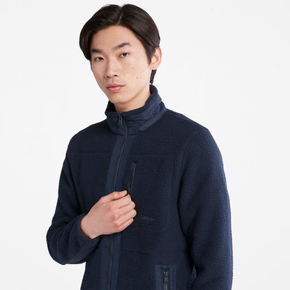 Timberland Mens Sherpa Fleece Jacket for Men in Navy