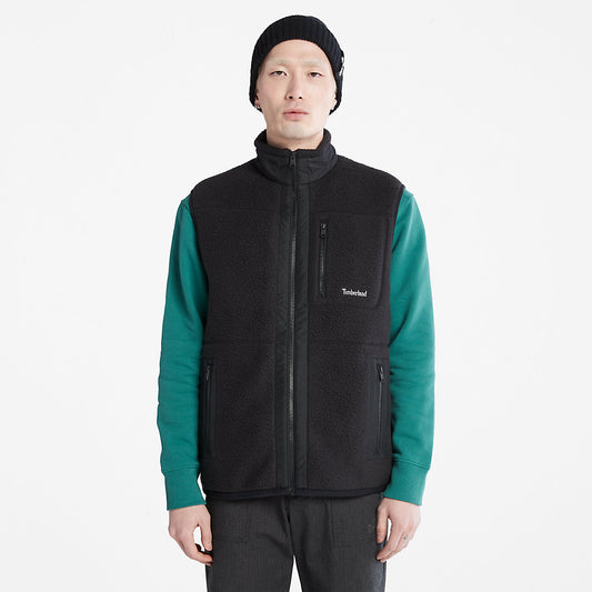 Timberland Mens High-pile Fleece Gilet for Men in Black