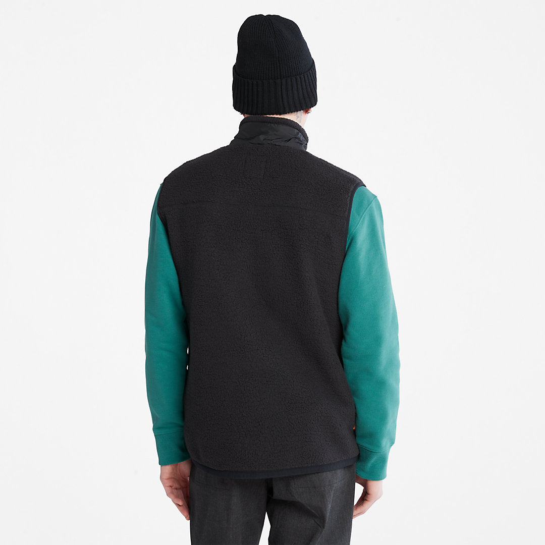 Timberland Mens High-pile Fleece Gilet for Men in Black