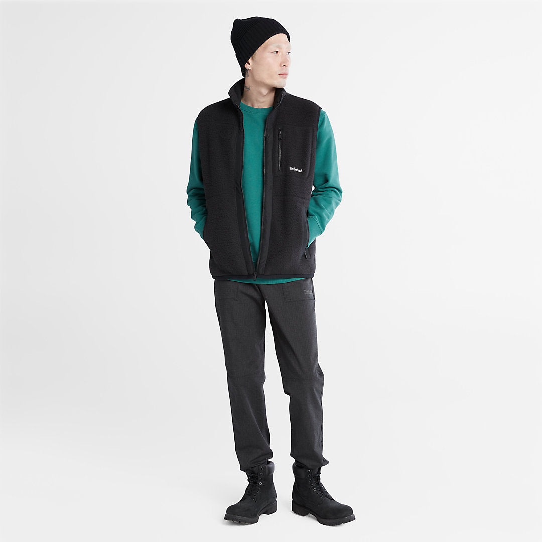 Timberland Mens High-pile Fleece Gilet for Men in Black
