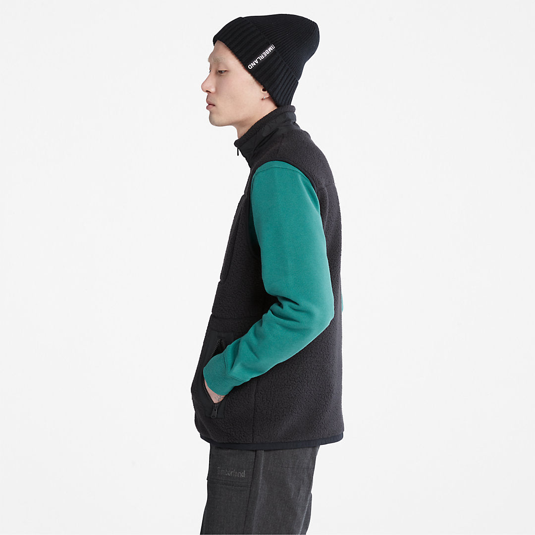 Timberland Mens High-pile Fleece Gilet for Men in Black