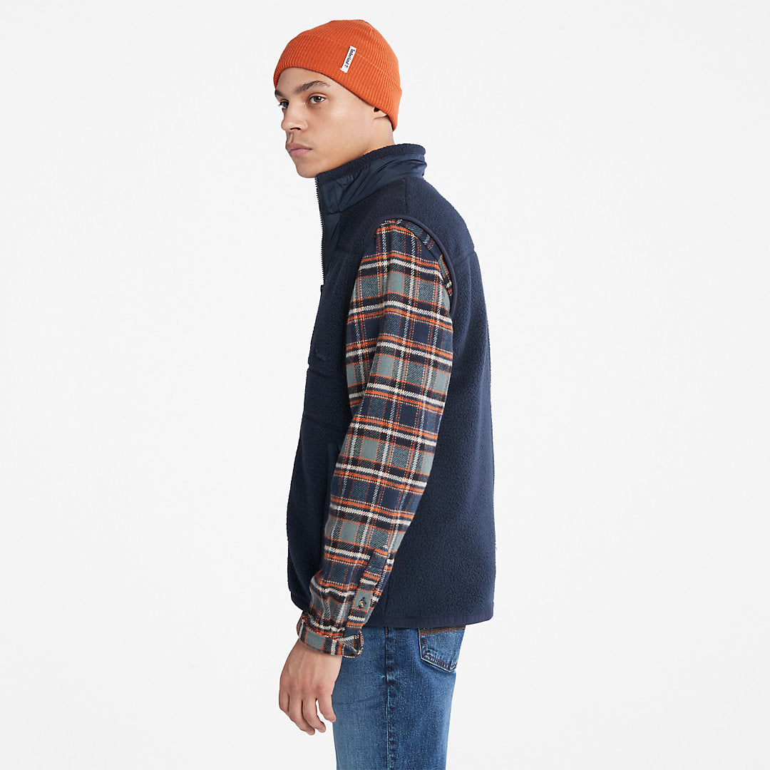Timberland Mens High-pile Fleece Gilet for Men in Navy