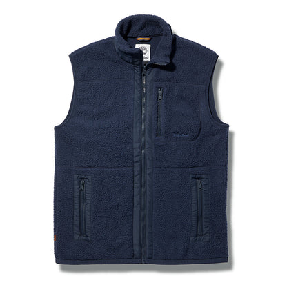 Timberland Mens High-pile Fleece Gilet for Men in Navy