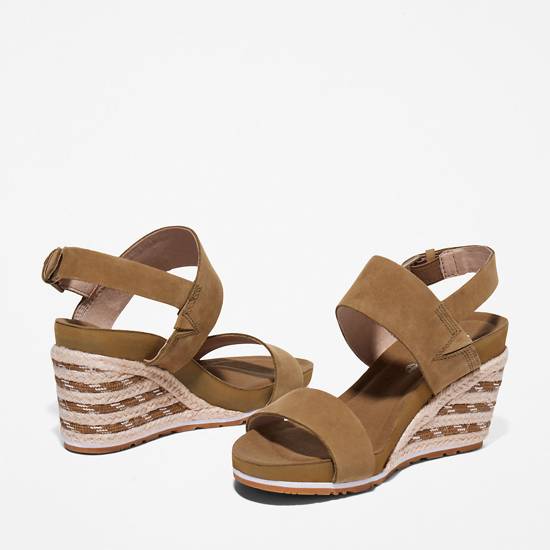 Timberland Womens Capri Sunset Wedge Sandal for Women in Greige