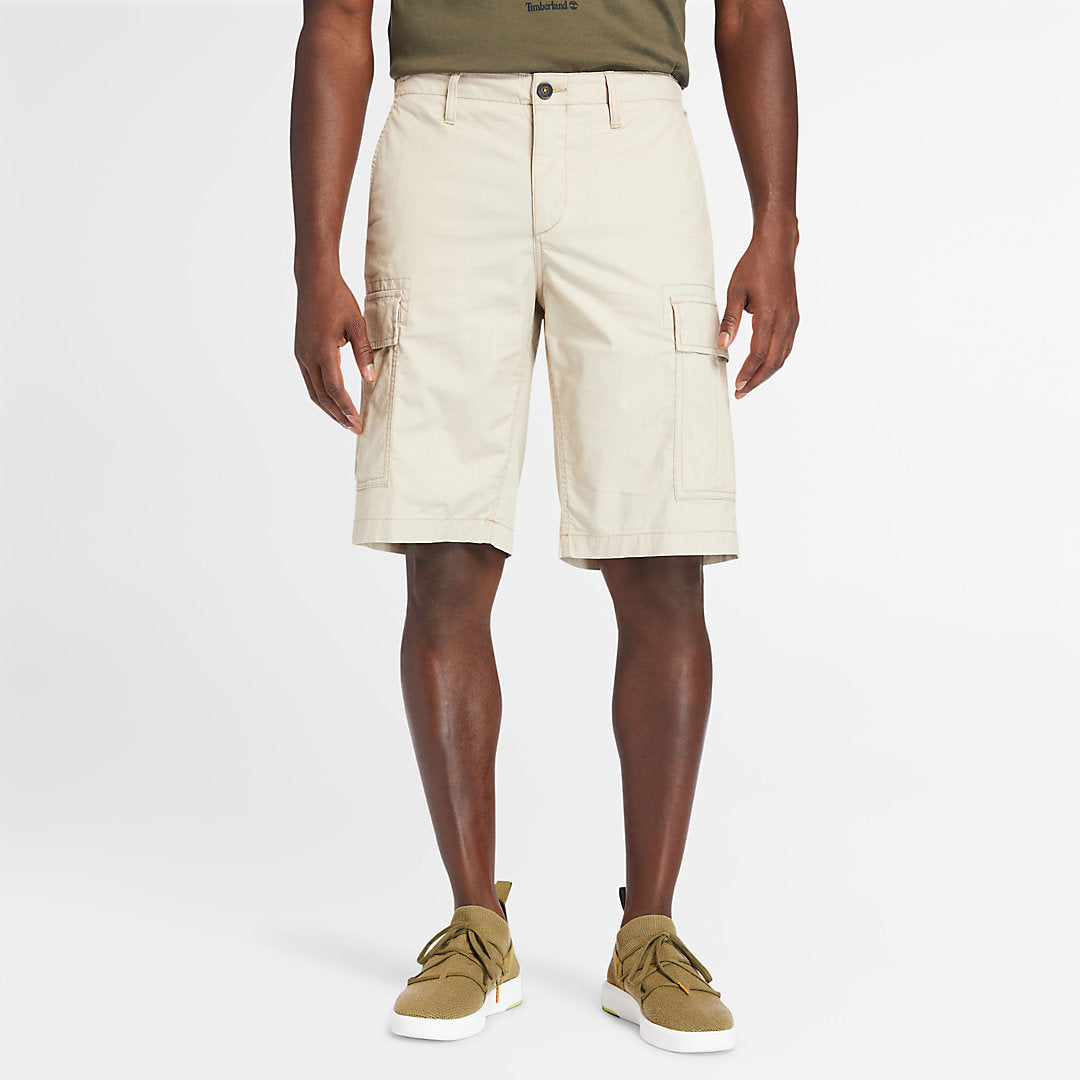 Timberland Mens Poplin Cargo Shorts for Men in Beige