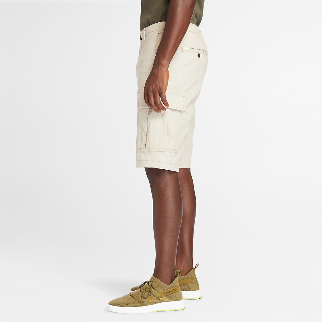 Timberland Mens Poplin Cargo Shorts for Men in Beige