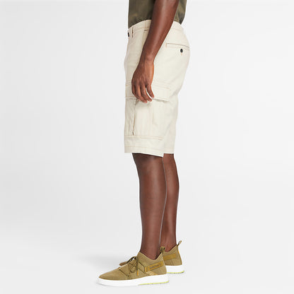 Timberland Mens Poplin Cargo Shorts for Men in Beige