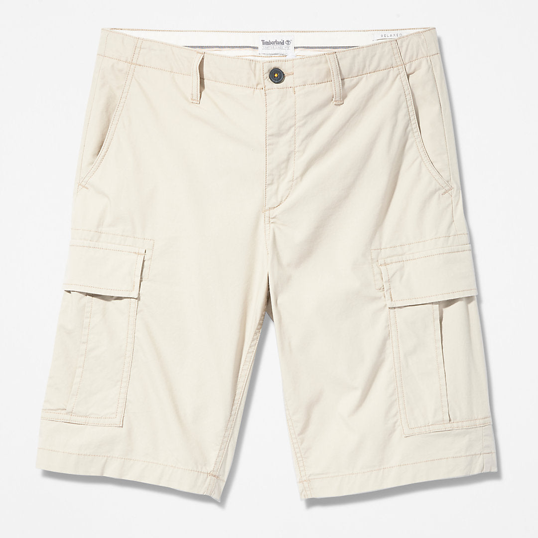 Timberland Mens Poplin Cargo Shorts for Men in Beige