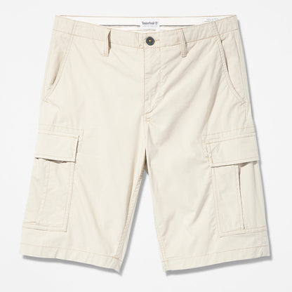 Timberland Mens Poplin Cargo Shorts for Men in Beige