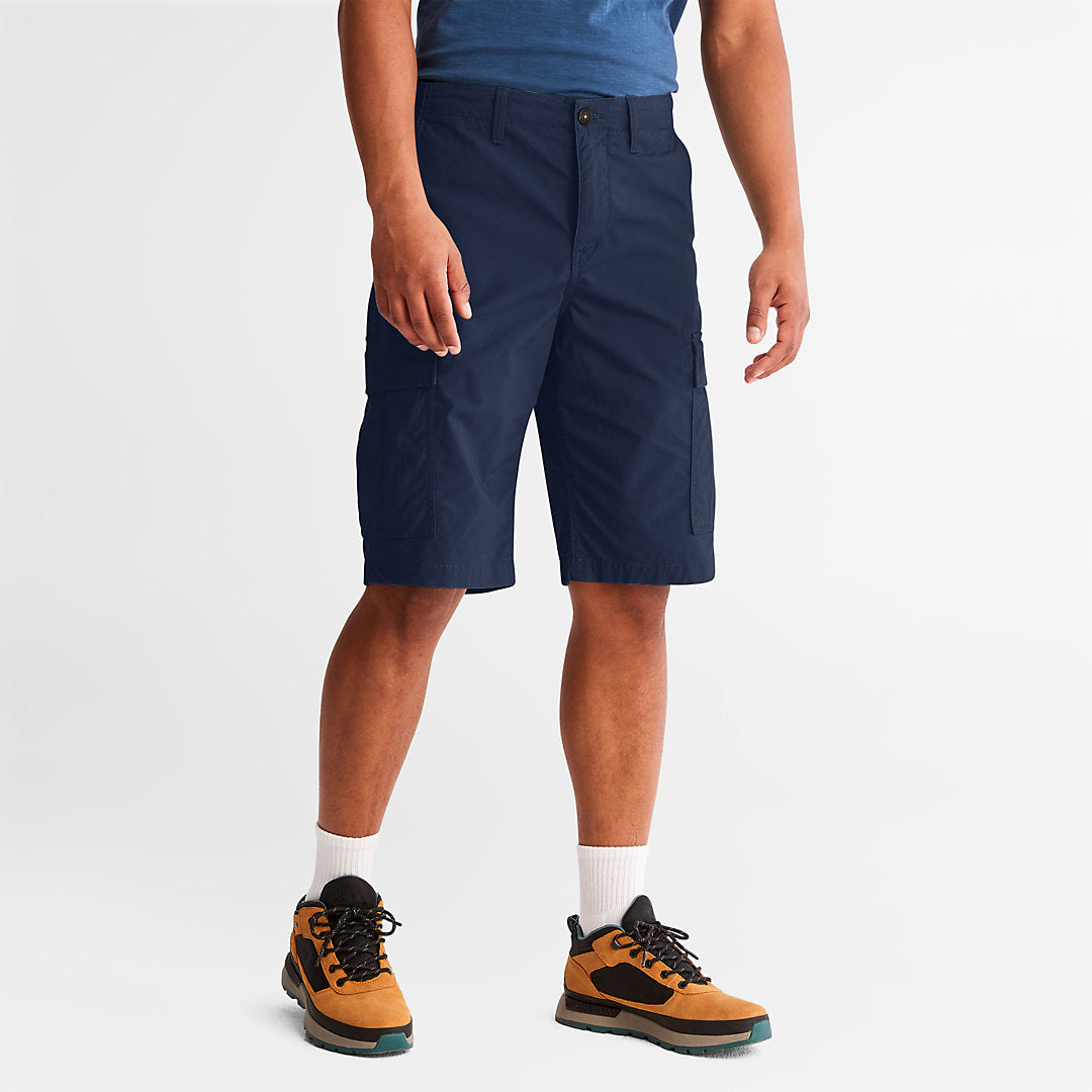 Timberland Mens Poplin Cargo Shorts for Men in Navy