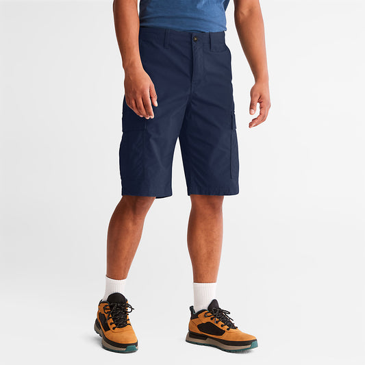 Timberland Mens Poplin Cargo Shorts for Men in Navy