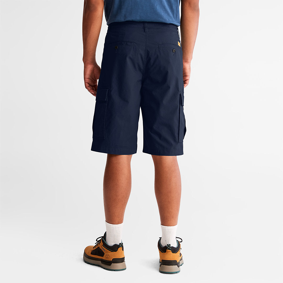 Timberland Mens Poplin Cargo Shorts for Men in Navy