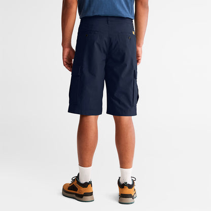 Timberland Mens Poplin Cargo Shorts for Men in Navy