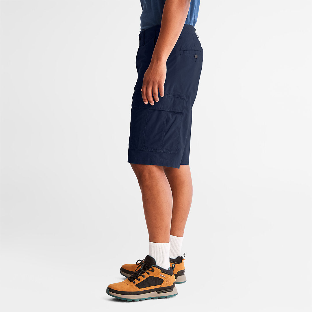 Timberland Mens Poplin Cargo Shorts for Men in Navy