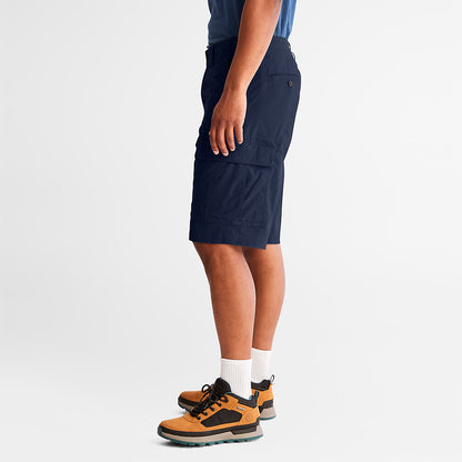 Timberland Mens Poplin Cargo Shorts for Men in Navy