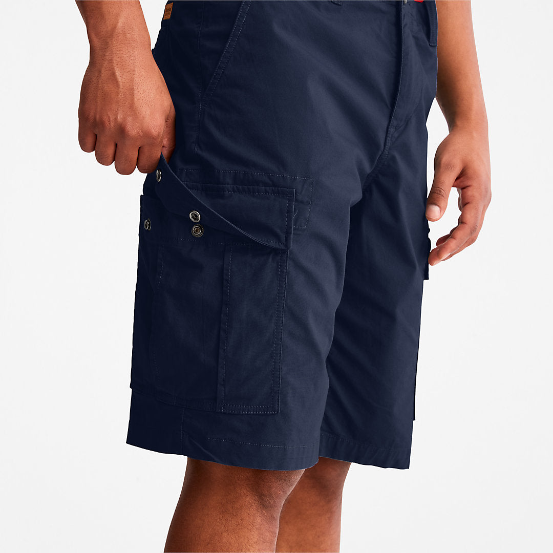 Timberland Mens Poplin Cargo Shorts for Men in Navy