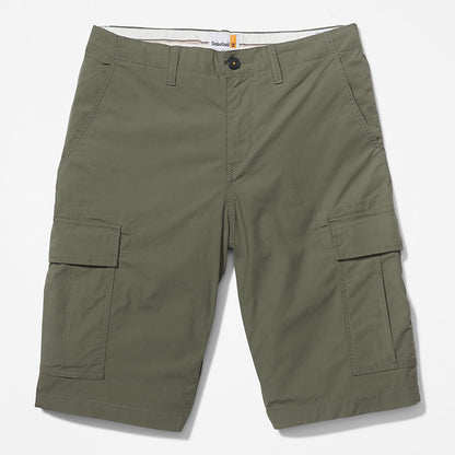 Timberland Mens Poplin Cargo Shorts for Men in Dark Green