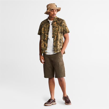 Timberland Mens Cargo Shorts for Men in Dark Green