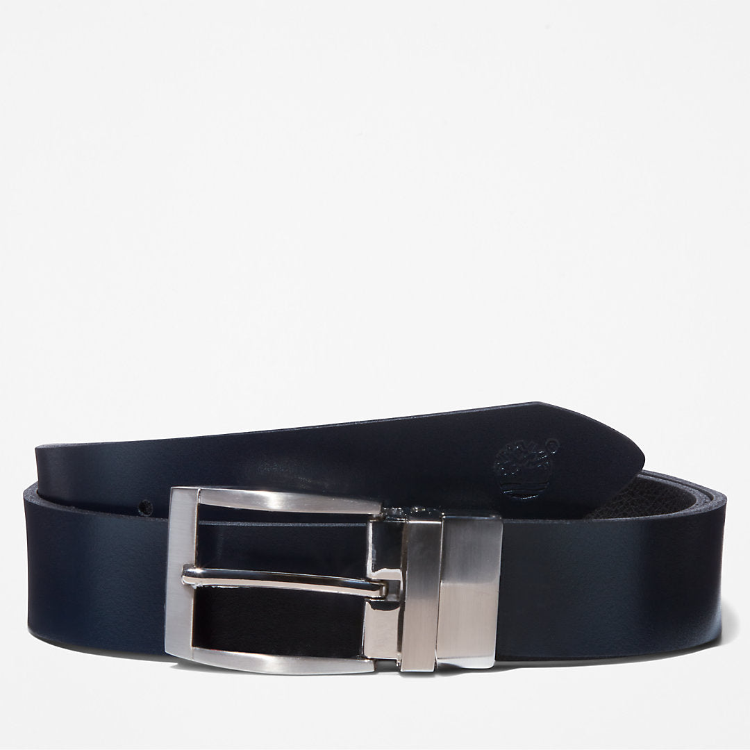 Timberland Mens Reversible Leather Belt for Men in Navy