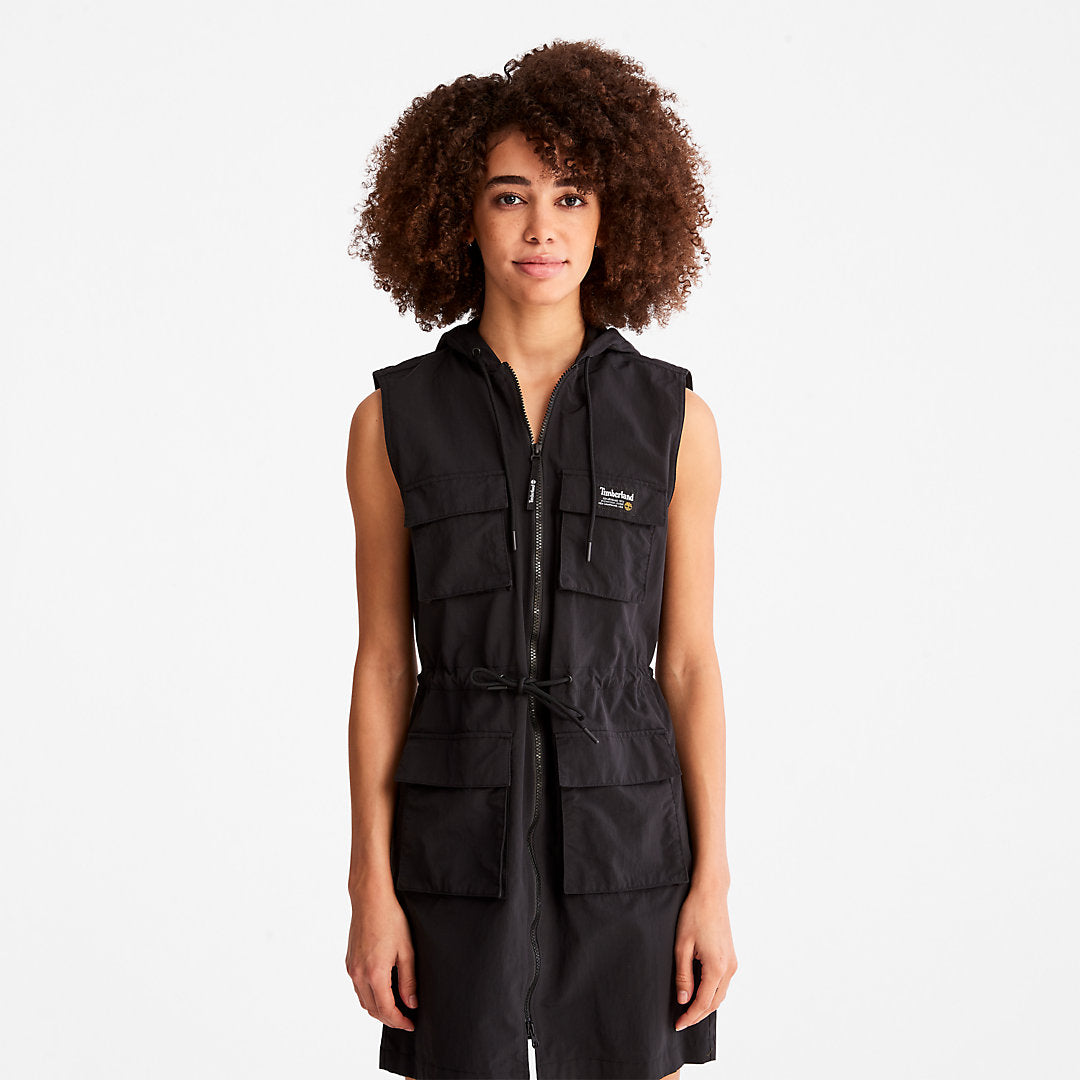 Timberland Womens Progressive Utility Hoodie Dress for Women in Black