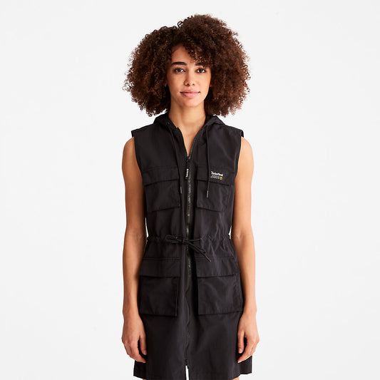 Timberland Womens Progressive Utility Hoodie Dress for Women in Black