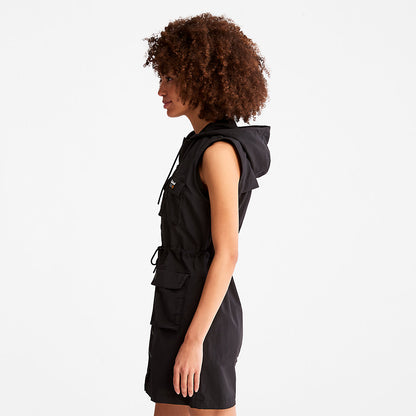 Timberland Womens Progressive Utility Hoodie Dress for Women in Black