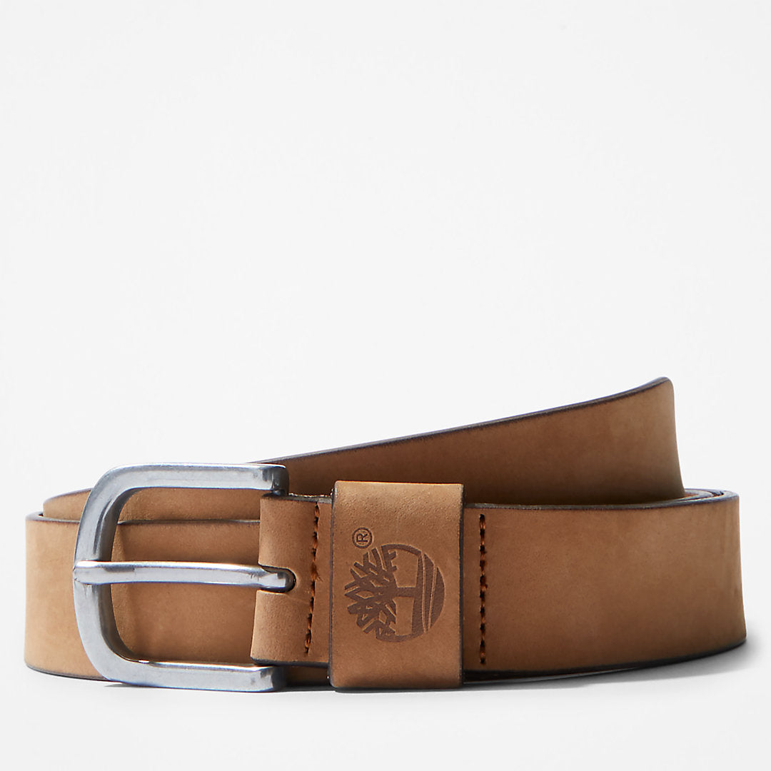 Timberland Mens Nubuck Leather Belt for Men in Dark Yellow