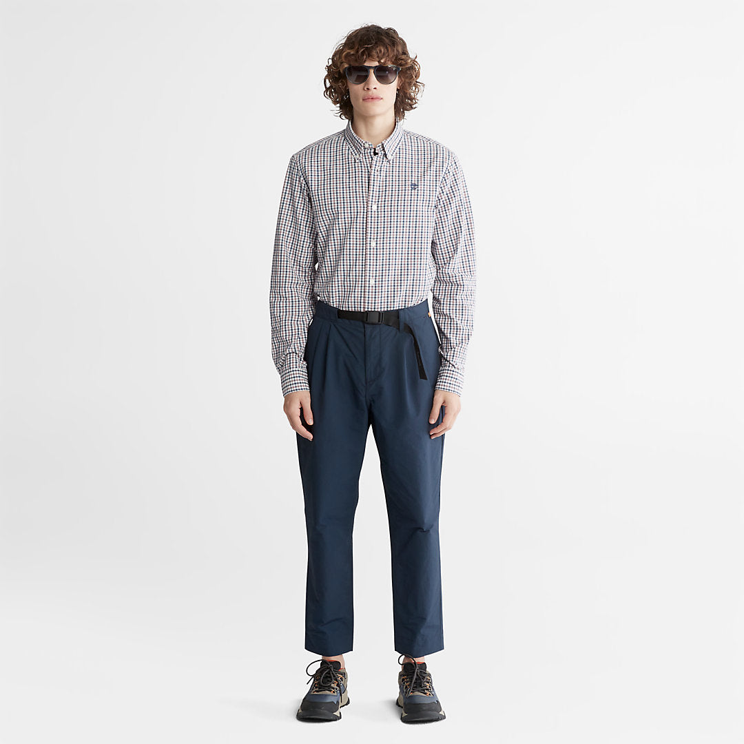 Timberland Mens Seersucker Gingham Shirt for Men in Purple