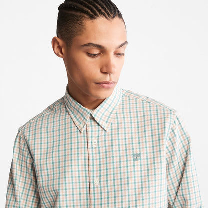Timberland Mens Seersucker Gingham Shirt for Men in Pink