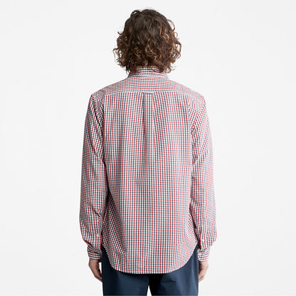 Timberland Mens Seersucker Gingham Shirt for Men in Blue