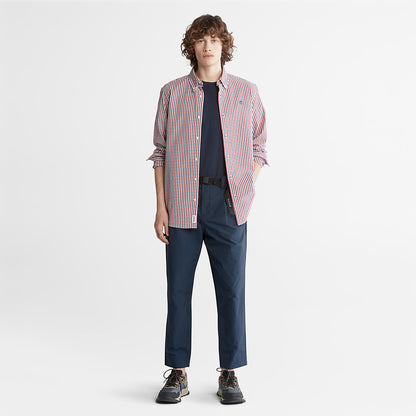 Timberland Mens Seersucker Gingham Shirt for Men in Blue