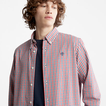Timberland Mens Seersucker Gingham Shirt for Men in Blue