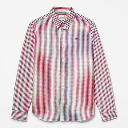 Timberland Mens Seersucker Gingham Shirt for Men in Blue