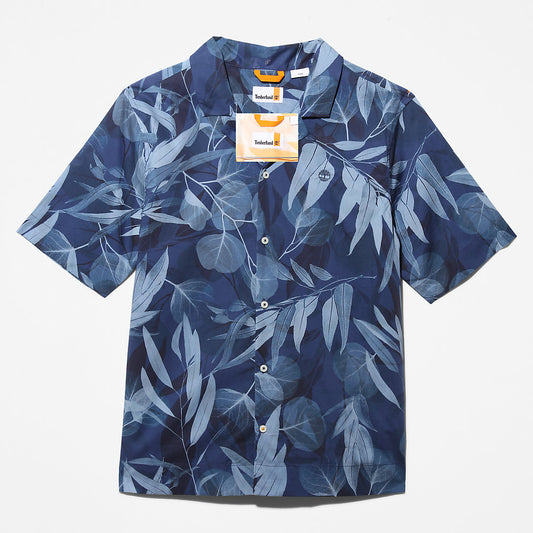 Timberland Mens Organic Cotton Resort Shirt for Men in Blue