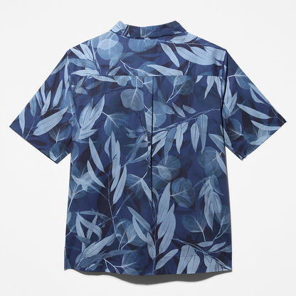 Timberland Mens Organic Cotton Resort Shirt for Men in Blue