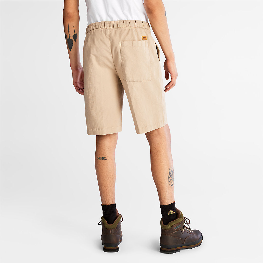 Timberland Mens Cotton and Linen-Blend Shorts for Men in Beige