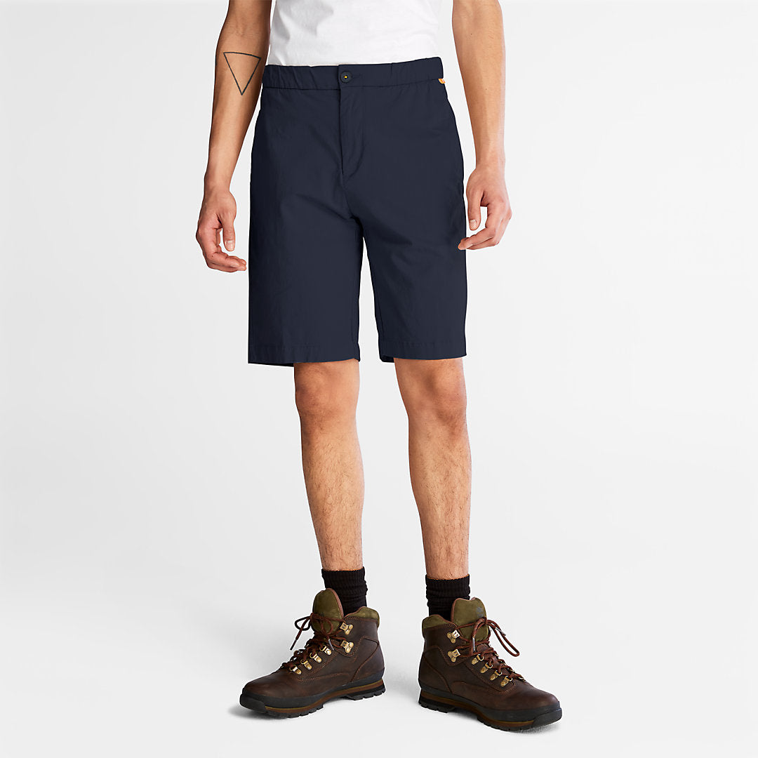 Timberland Mens Cotton and Linen-Blend Shorts for Men in Navy