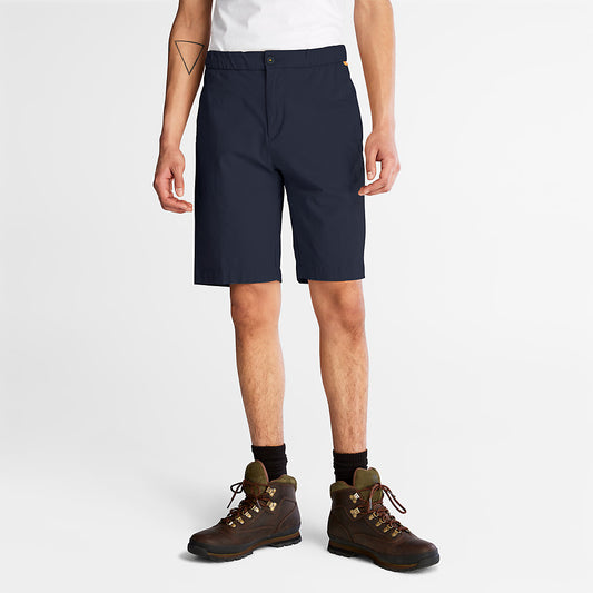 Timberland Mens Cotton and Linen-Blend Shorts for Men in Navy