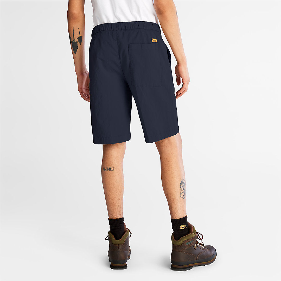 Timberland Mens Cotton and Linen-Blend Shorts for Men in Navy