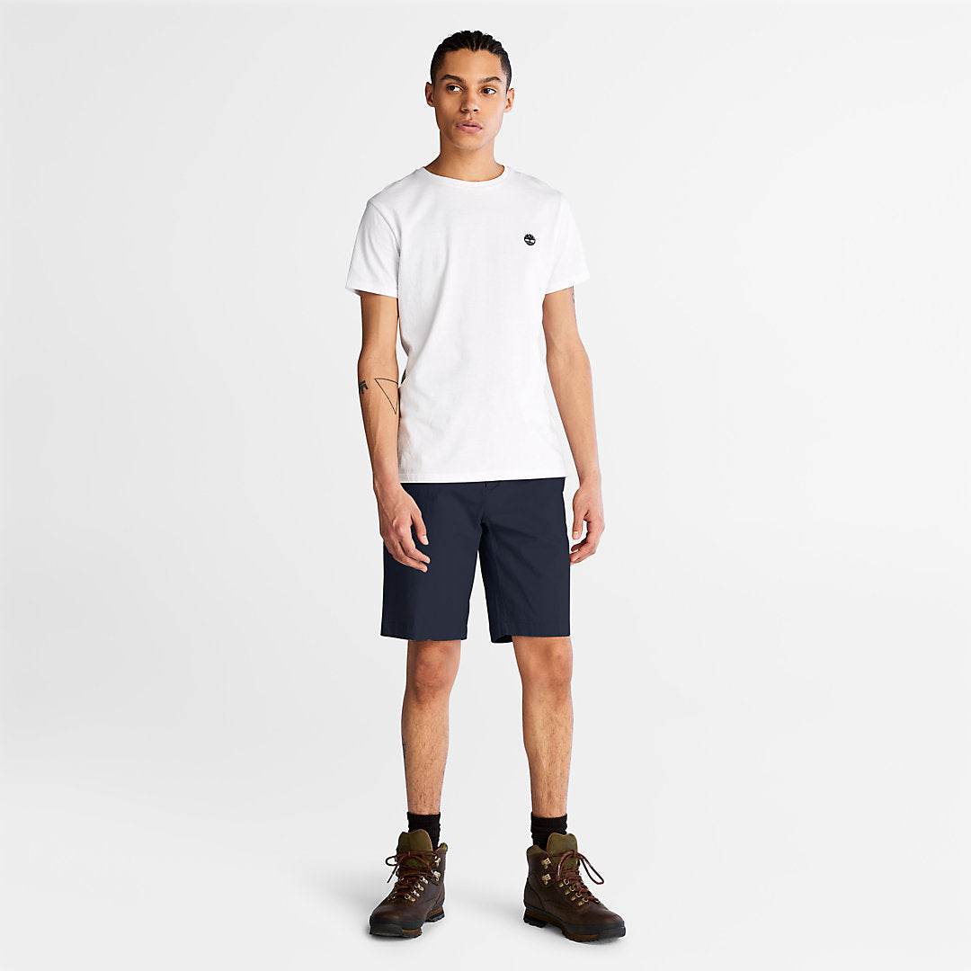 Timberland Mens Cotton and Linen-Blend Shorts for Men in Navy