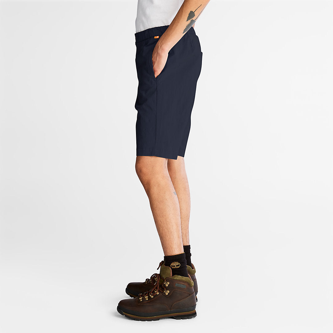 Timberland Mens Cotton and Linen-Blend Shorts for Men in Navy