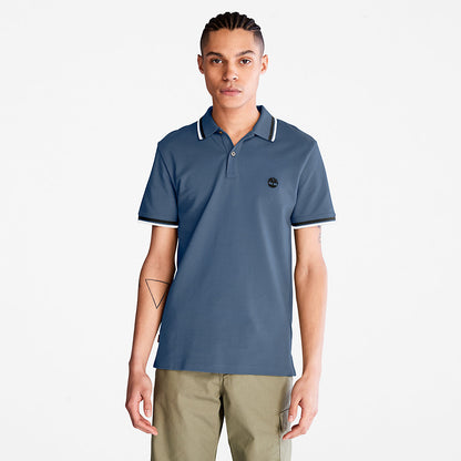 Timberland Mens Millers River Tipped Polo Shirt for Men in Blue