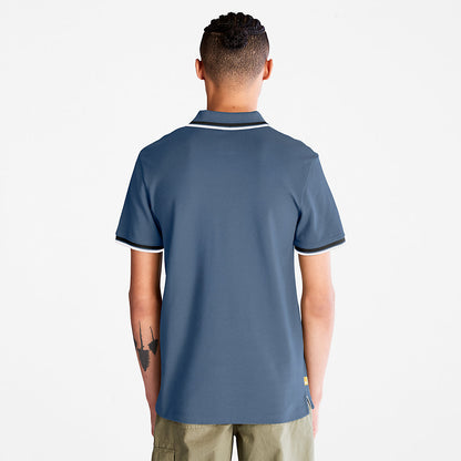 Timberland Mens Millers River Tipped Polo Shirt for Men in Blue