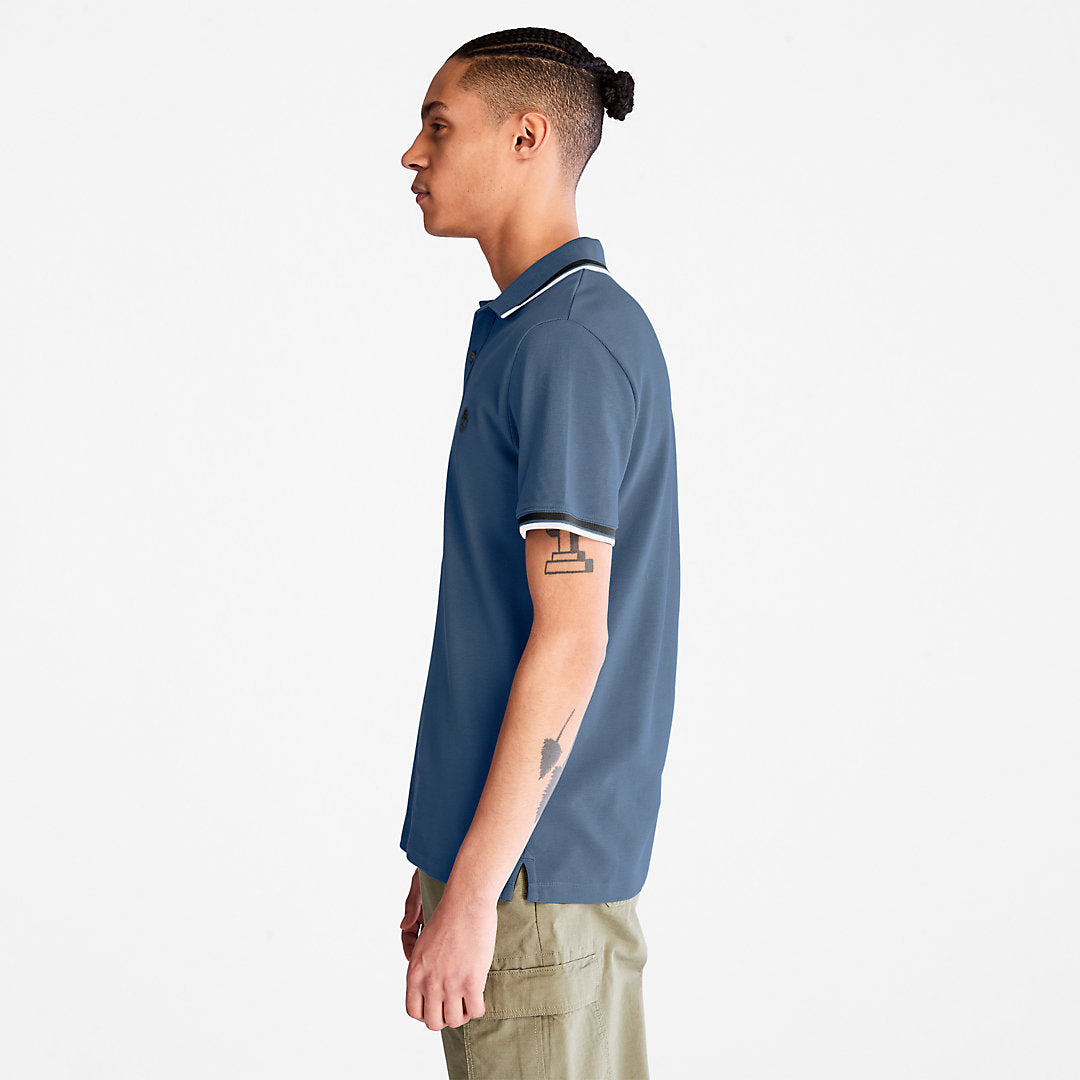 Timberland Mens Millers River Tipped Polo Shirt for Men in Blue