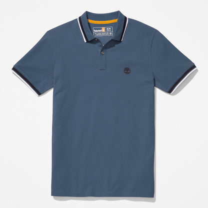 Timberland Mens Millers River Tipped Polo Shirt for Men in Blue