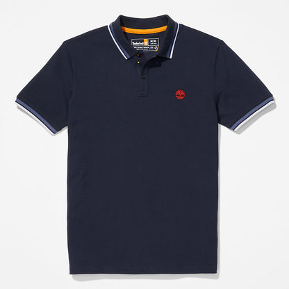 Timberland Mens Millers River Tipped Polo Shirt for Men in Navy