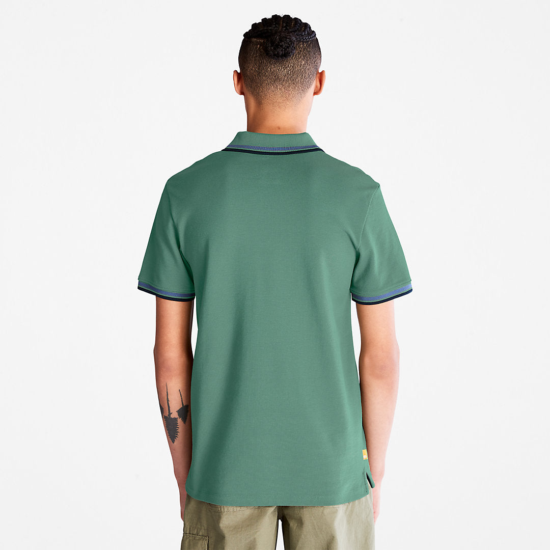 Timberland Mens Millers River Tipped Polo Shirt for Men in Green