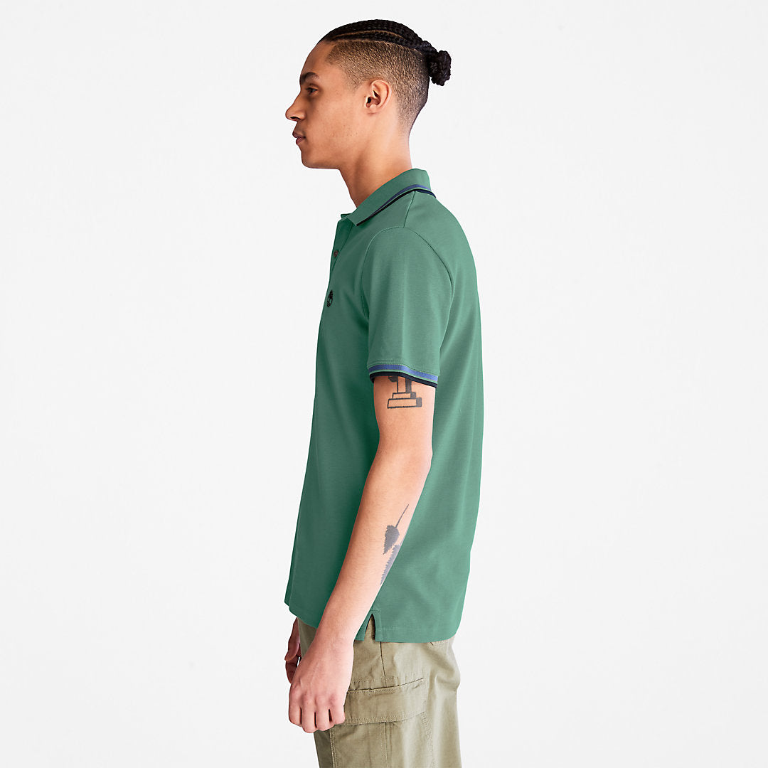 Timberland Mens Millers River Tipped Polo Shirt for Men in Green