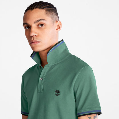 Timberland Mens Millers River Tipped Polo Shirt for Men in Green