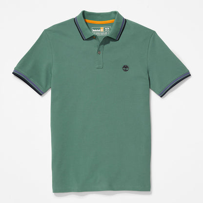 Timberland Mens Millers River Tipped Polo Shirt for Men in Green